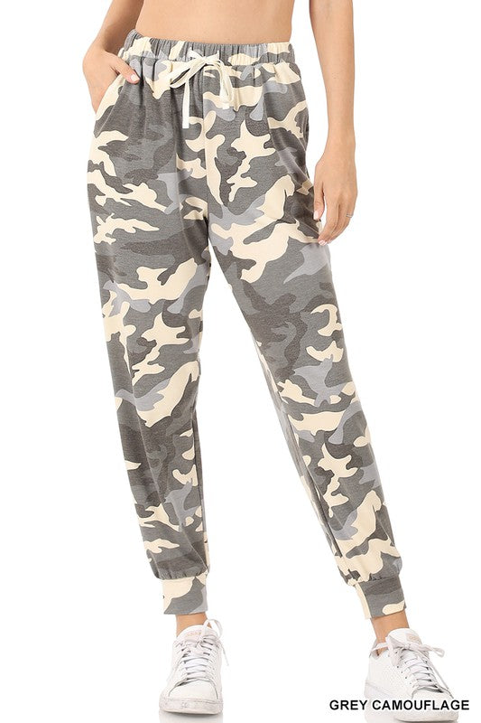Soft French Terry Camo Joggers - Final Sale