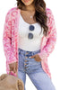 Pink Animal Print Leopard Cardigan