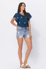 Judy Blue High Rise Destroyed Denim Shorts