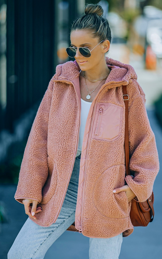 pink sherpa jacket 