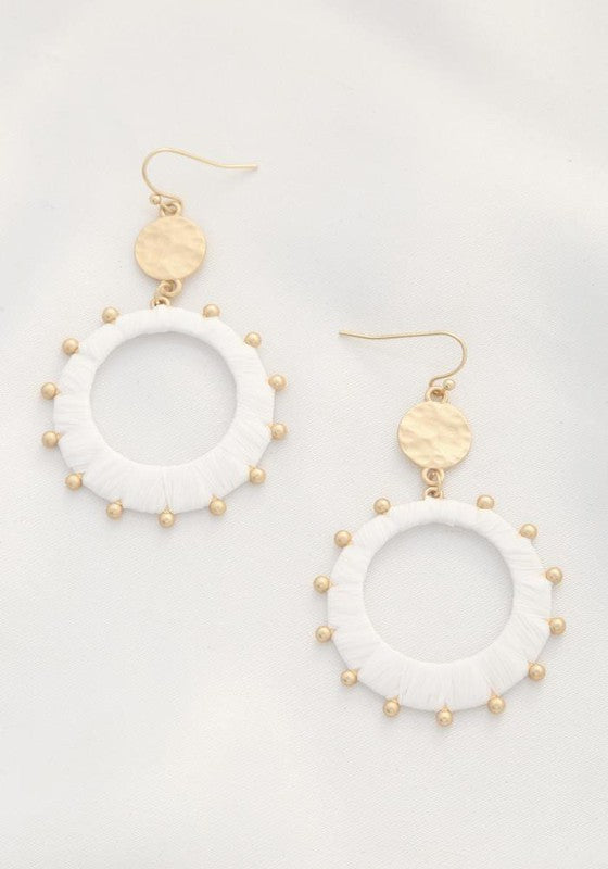 ROUND COIN DANGLE EARRING