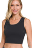 Ribbed Scoop neck Crop Tank Top - Final Sale