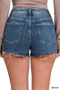 Cut Off Distressed Denim Shorts