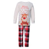 Christmas Elk Print & Plaid Pants Family Matching Set