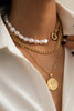 Clavicle Chain Pearl Multi-Layered Pendant Necklace