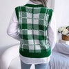 green plaid vest 