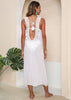 Sheer Backless Crochet Beach Cover-Up