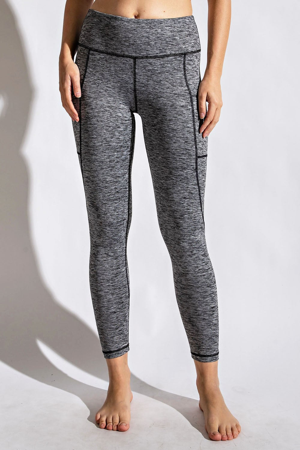 TWO TONE FULL LENGTH YOGA LEGGINGS | RAE MODE - FINAL SALE*