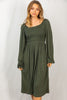 olive midi dress 