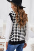 Houndstooth Vest Cardigan