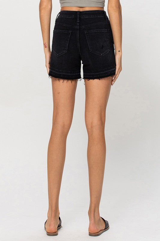 High Rise Criss Cross Stretch Shorts - Vervet