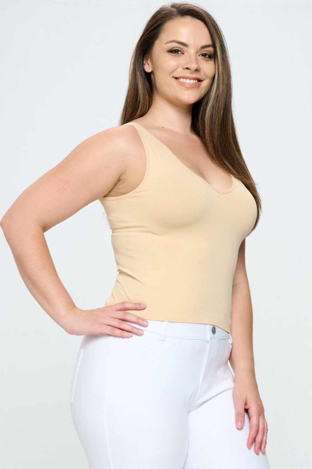 Yelete Short Version-Reversible V Neckline Seamless Tank