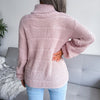 Turtleneck Long-Sleeved Knitted Pullover Sweater