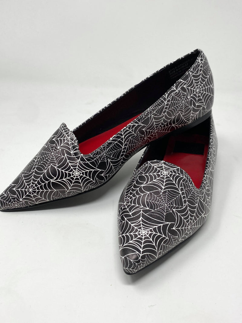 Dagger Spiderweb Ballet Flat Shoes- StrangeCvlt | FINAL SALE *