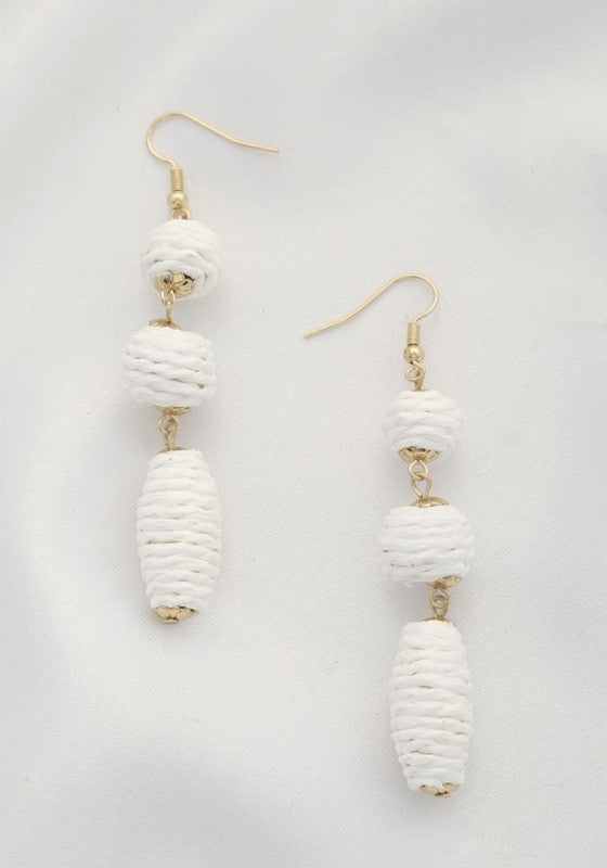 Twine Beaded Dangle Earrings