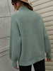 Turtleneck Lantern Sleeve Knitted Sweater