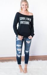 Sorry Not Wintering | Black Slouchy - BAD HABIT BOUTIQUE 