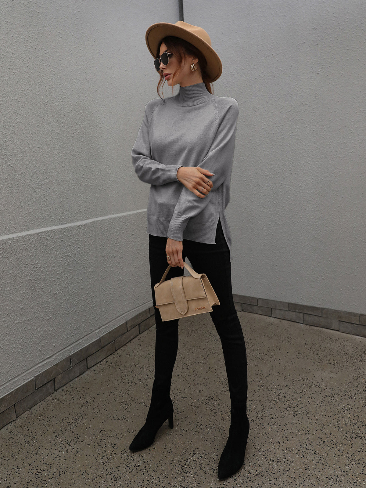 mock neck sweater 