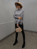 Turtleneck Long Sleeve Solid Color Sweater