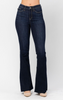 Judy Blue High Waist Raw Hem Tall Flare Jeans