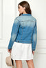 Ombre Wash Cropped Denim Jacket