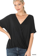 Wrap Front Rayon Blouse - Final Sale