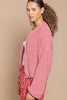 Dusty Rose So Soft Zip Up Sweater - POL Preorder