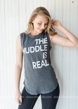 The Huddle Is Real Muscle Tank - BAD HABIT BOUTIQUE 