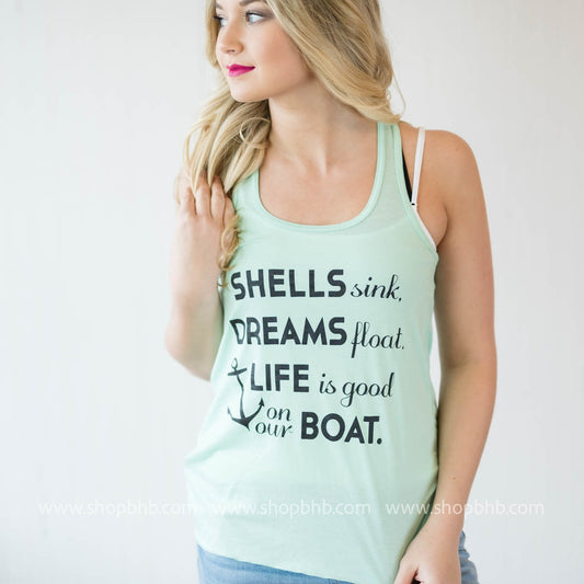 Seashell Dreams Tank - BAD HABIT BOUTIQUE 