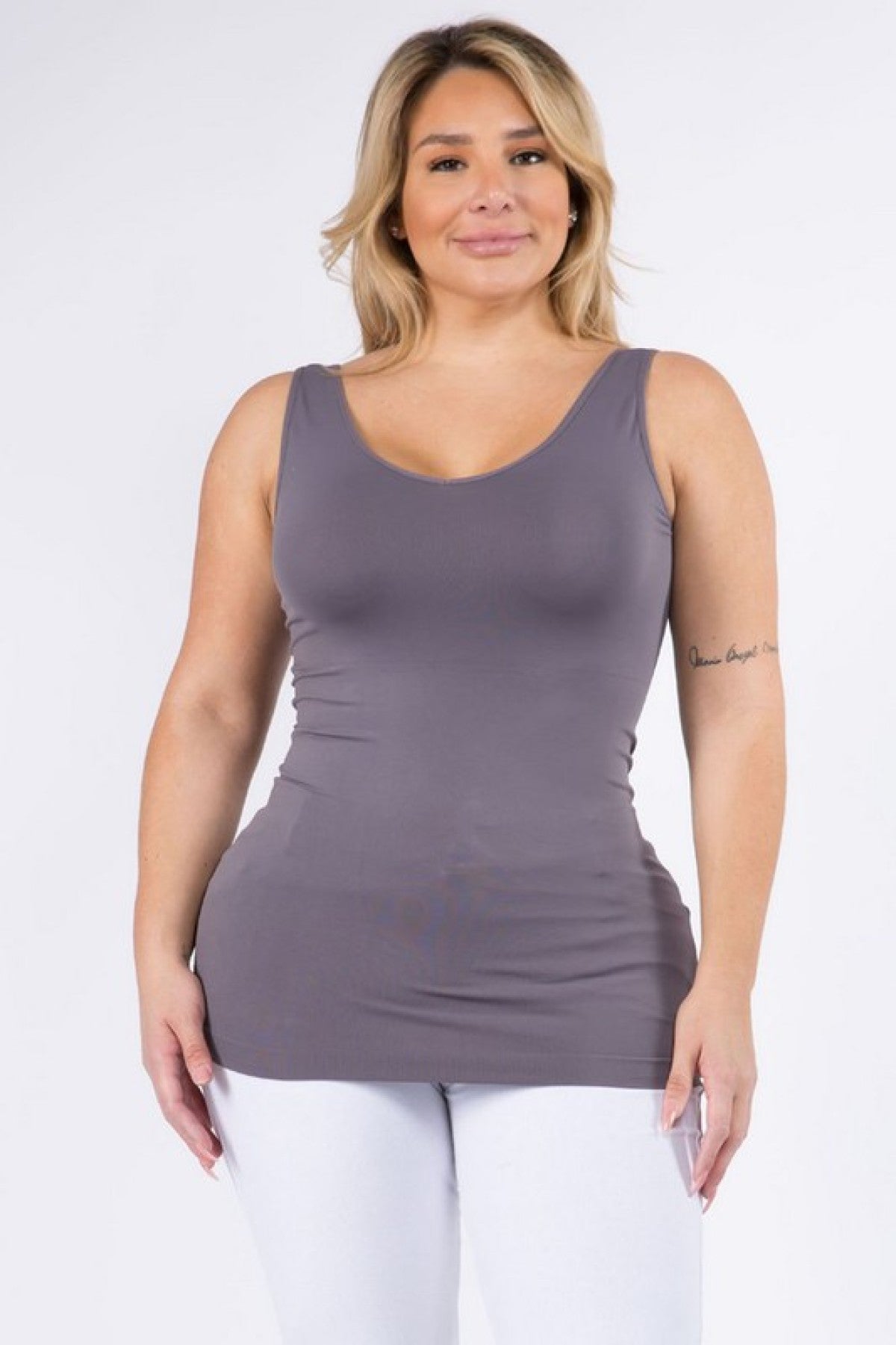 blue grey seamless tank 