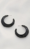 Black Open Geometric Hoop Earring