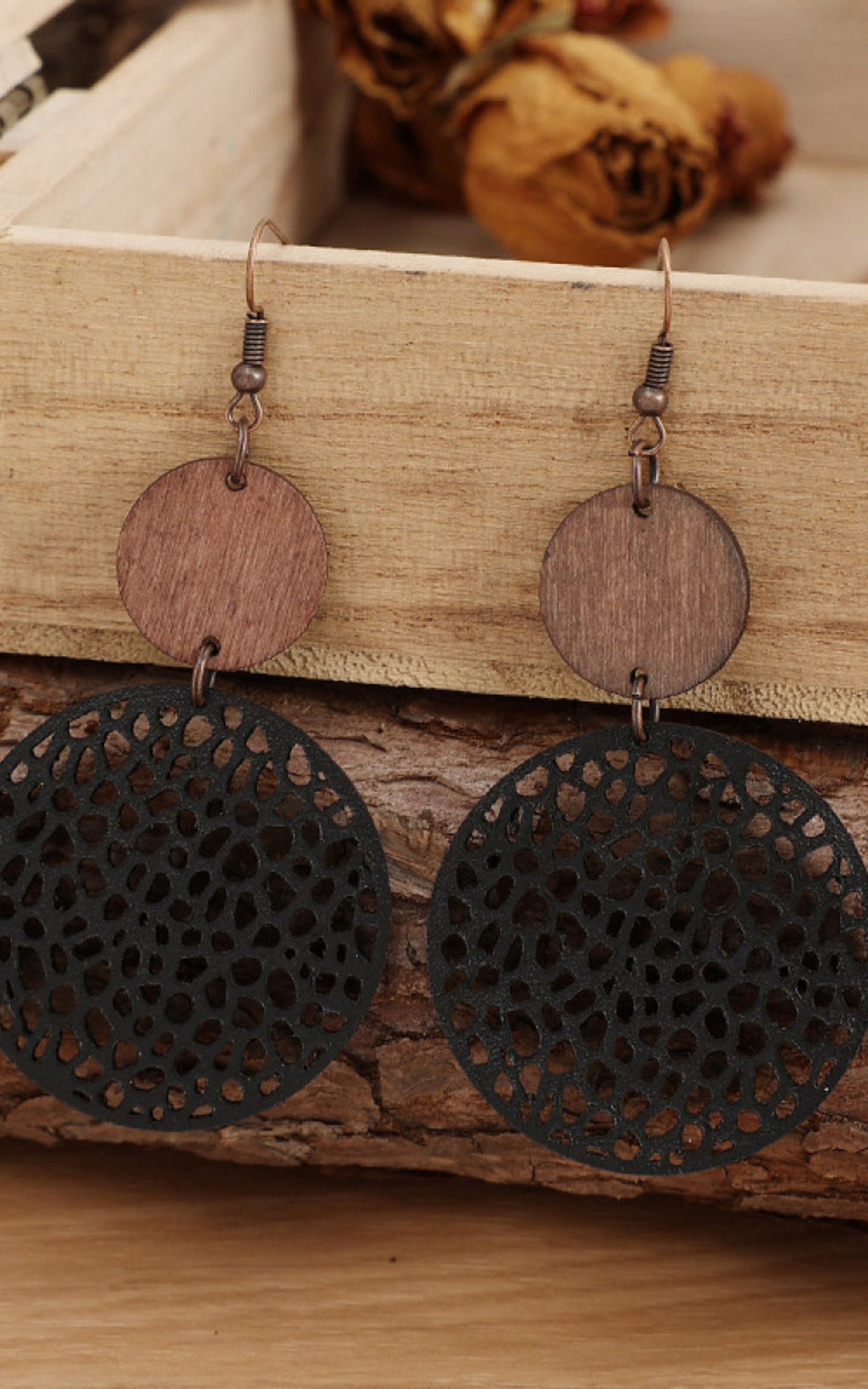 Bohemian Hollow Out Round-Shaped Dangle Earrings