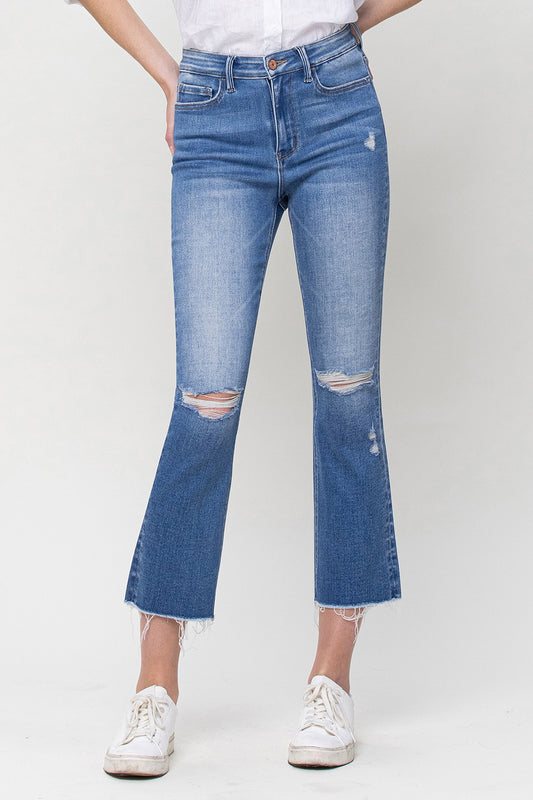 VERVET HIGH RISE KICK FLARE W RAW HEM Jeans - FINAL SALE