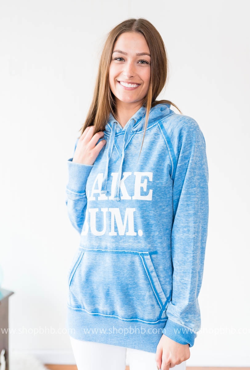 (LIMITED EDITION ) Lake Bum Hoodie 8915 - Blue - BAD HABIT BOUTIQUE 