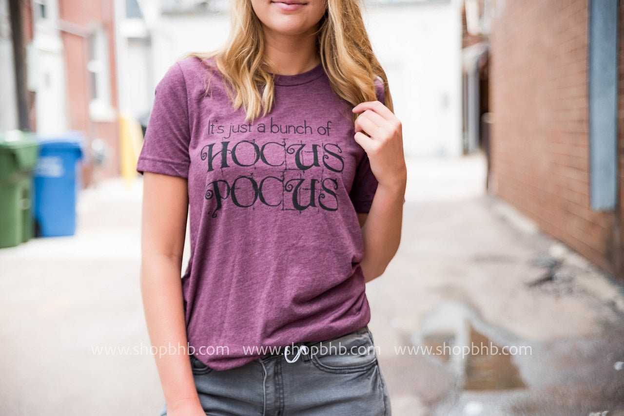 It's A Bunch Of Hocus Pocus Tshirt Wine - BAD HABIT BOUTIQUE 