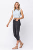 Judy Blue Mid-Rise Cuffed Skinny Capri Jeans