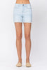 Judy Blue High Waist Bleach Light Cut Off Denim Shorts