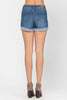 Judy Blue Mid-Rise Raw Hem Cuffed Denim Shorts