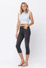 Judy Blue Mid-Rise Cuffed Skinny Capri Jeans