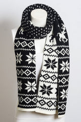  Fair Isle Snowflake Knit Scarf, CLOTHING, Leto, BAD HABIT BOUTIQUE 