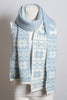  Fair Isle Snowflake Knit Scarf, CLOTHING, Leto, BAD HABIT BOUTIQUE 