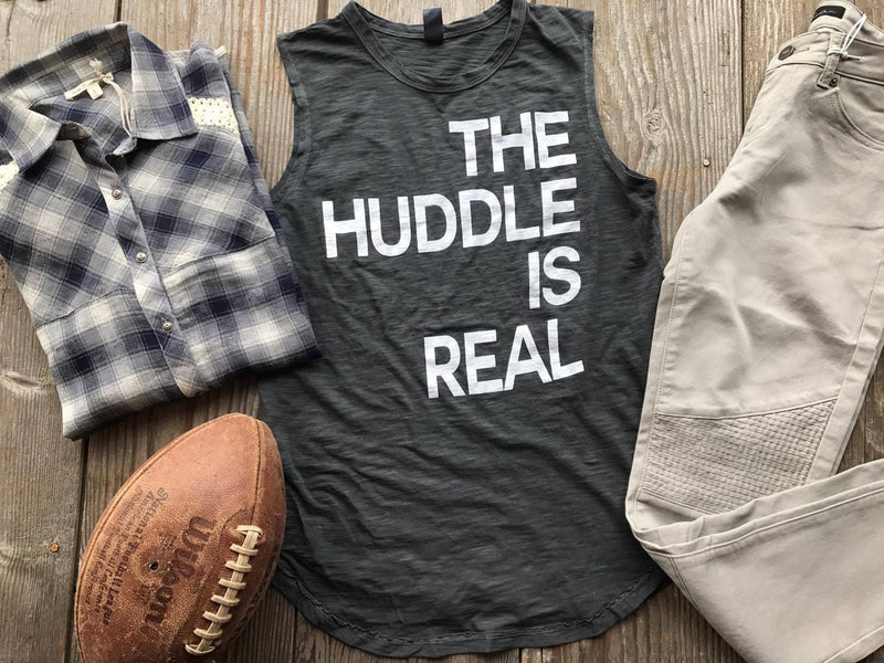 The Huddle Is Real Muscle Tank | BAD HABIT BOUTIQUE