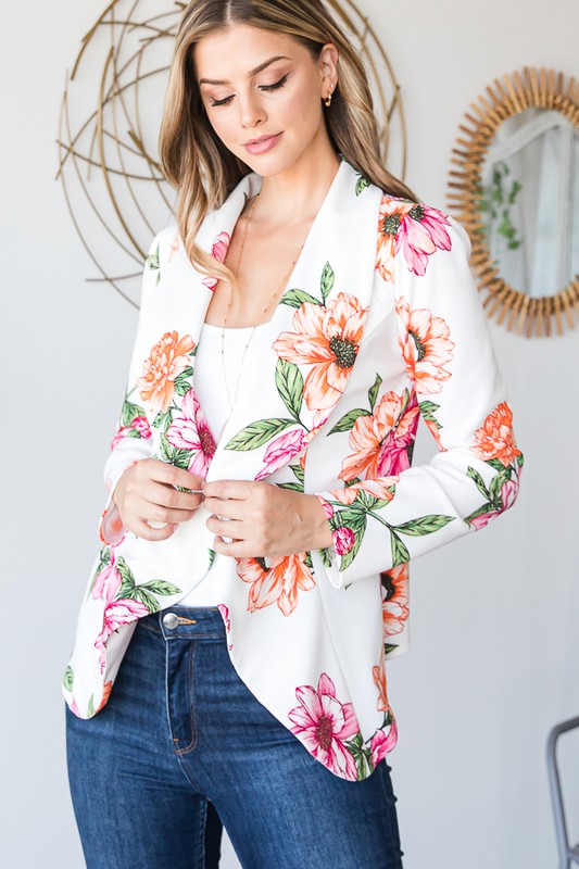 Floral Ivory Blazer - Final Sale*