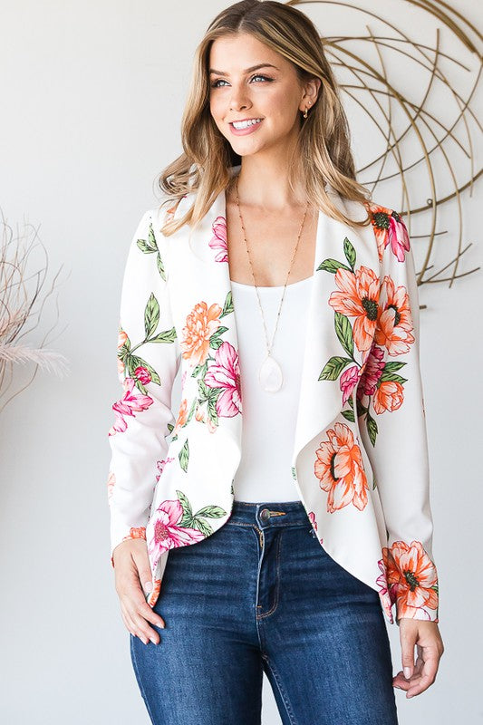 Floral Ivory Blazer - Final Sale*