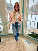 Spring Floral Corduroy Jacket by Andree by Unit