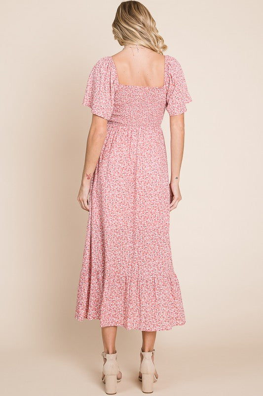 Ditsy Floral Midi Dress - Heyson Preorder