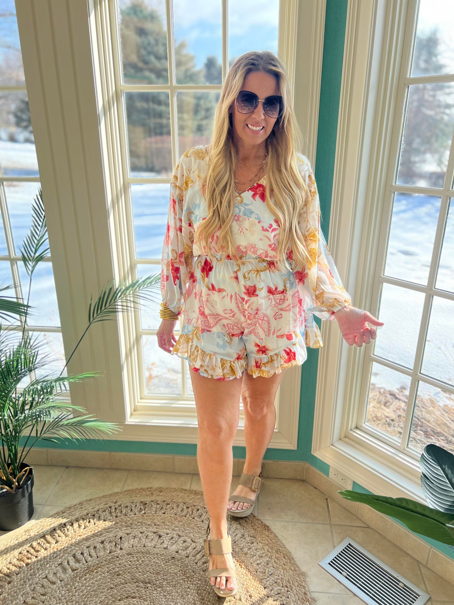 Floral Romper- Virgin Island Launch