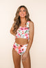 Pink Floral Knotted Front Swim Top - Final Sale