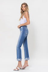 Flying Monkey High Rise Ankle Straight Jeans - Final Sale
