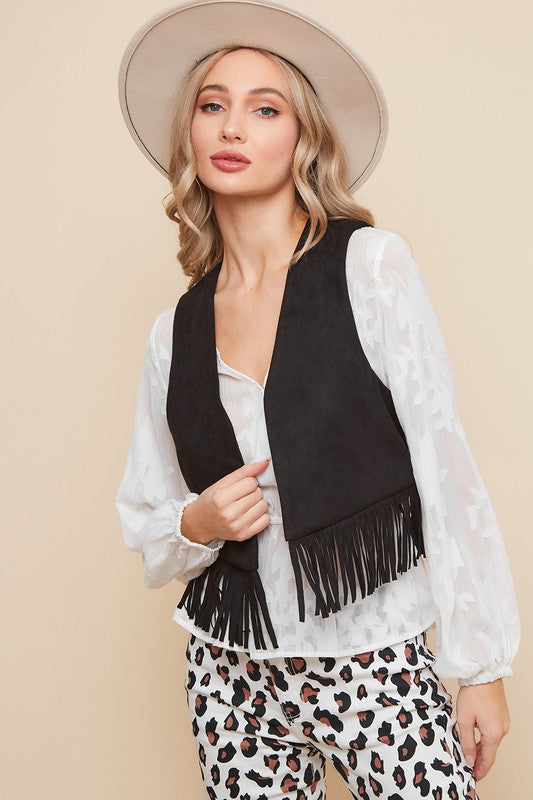 Suede Fringe Vest- Saints & Hearts Preorder - BAD HABIT BOUTIQUE 